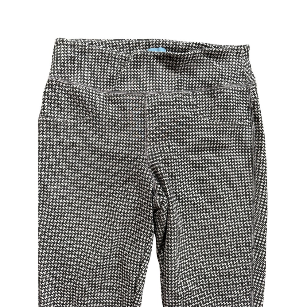 JAG Ricki Legging Wmn 10 Black White Houndstooth Pull On Stretch Pants Excellent